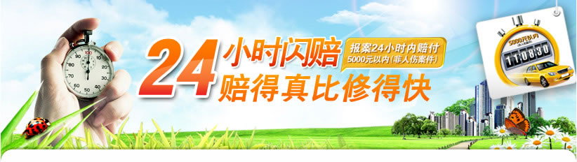 阳光车险24小时闪赔